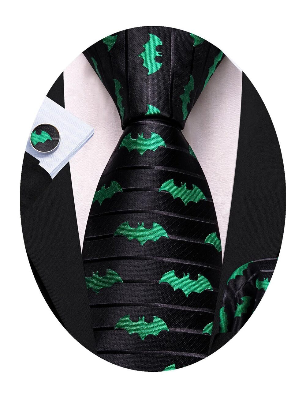 6744 Fun Animal Ties Designer Handkerchief Cufflink WOVEN Casual Necktie